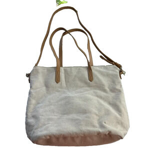 Old Navy Tote Bag Purse Women's Beige Canvas Beach Picnic Casual